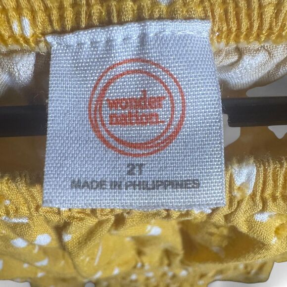 Wonder Nation Toddler Girls Puff Long Sleeve Golden Pond Clip Dot Dress - Picture 5 of 6